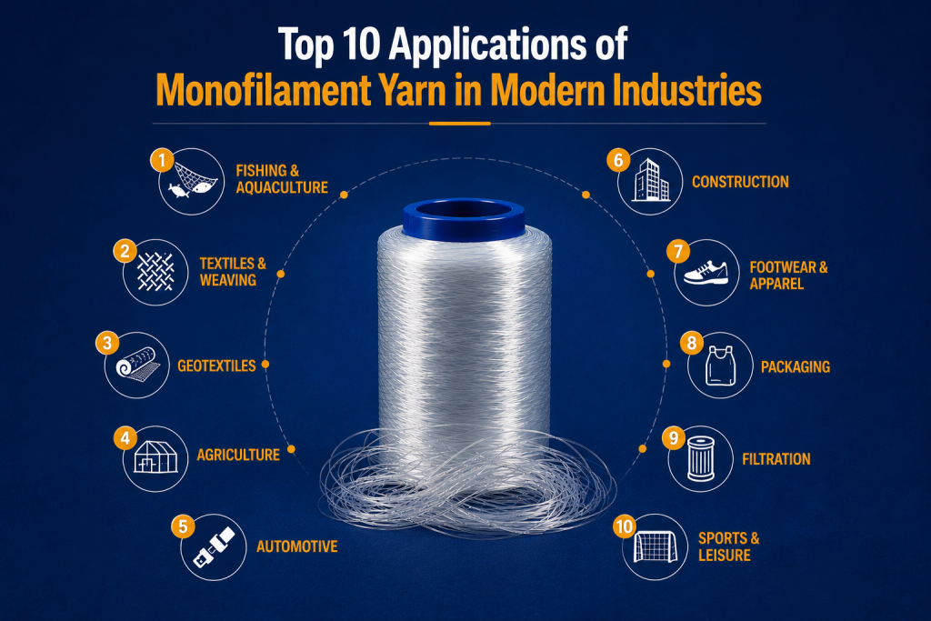 application of monofilament yarn