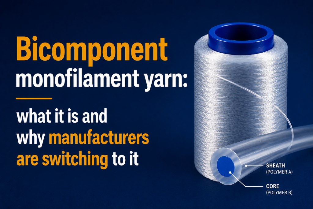 biocomponent monofilament yarn
