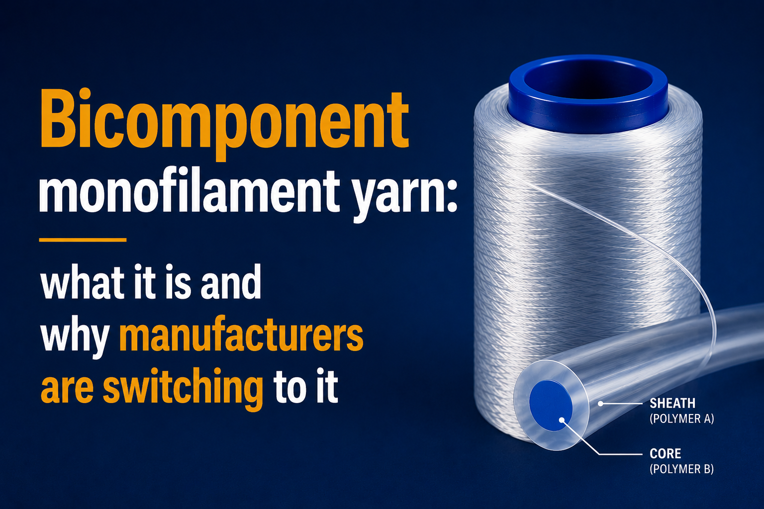 biocomponent monofilament yarn