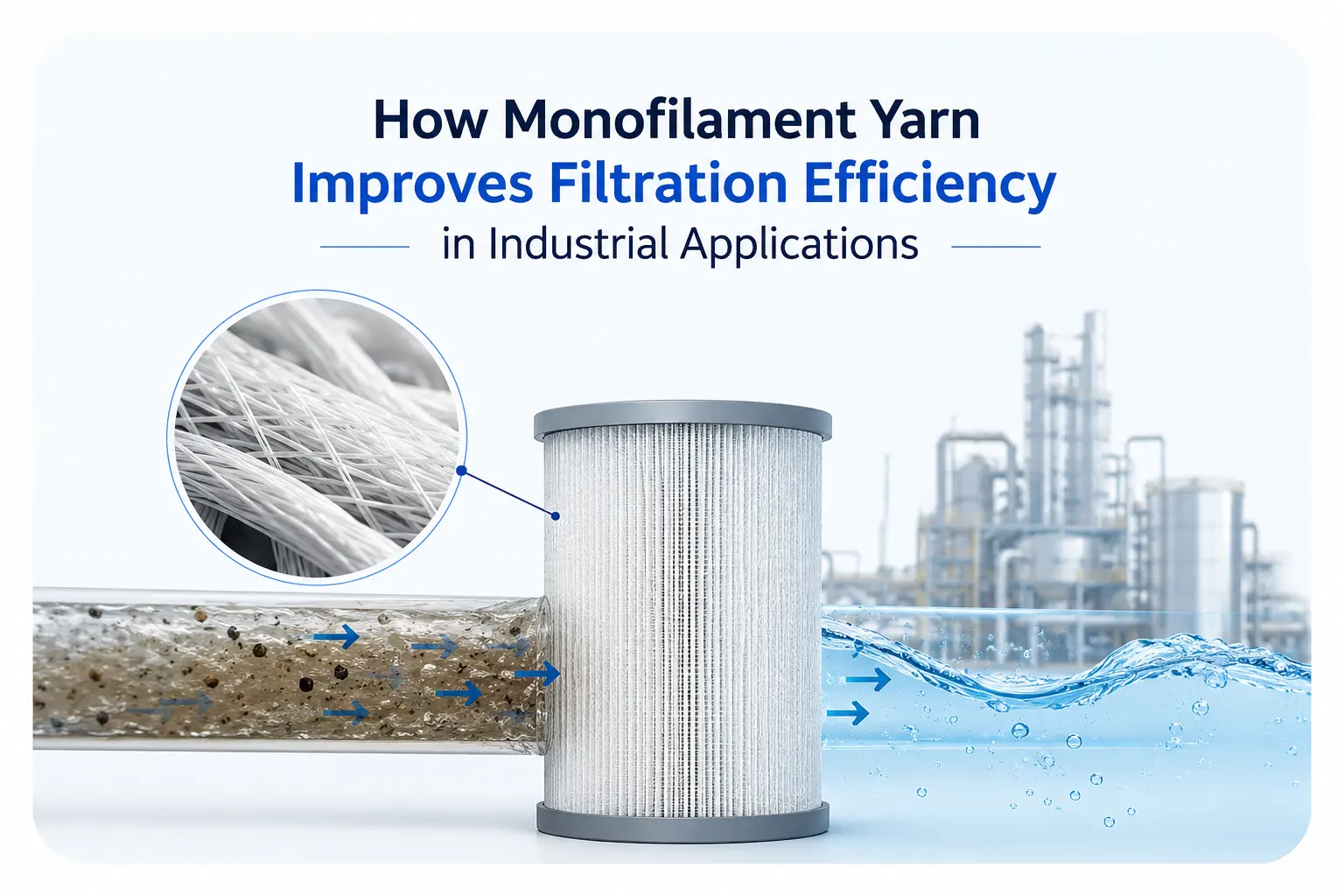 monofilament yarn improves filtration efficiency