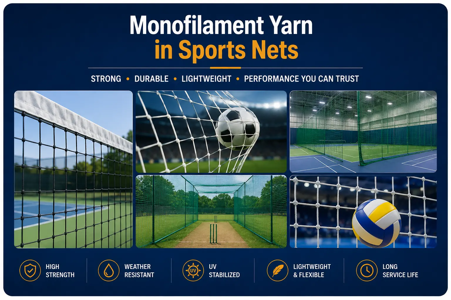 monofilament yarn in sports nets